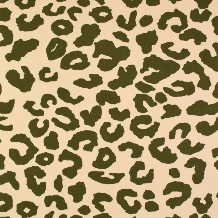 Bio- Wintersweat Leopard, olivgrün