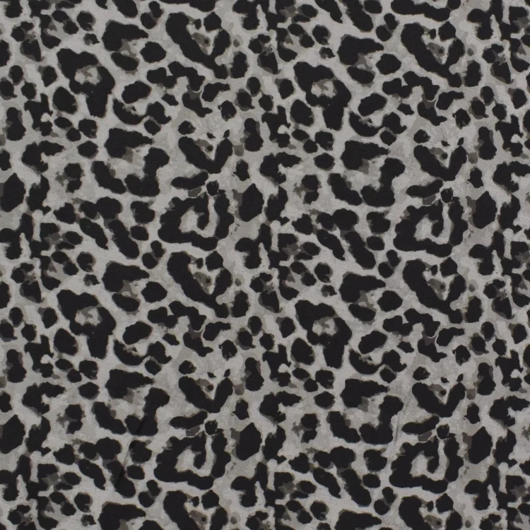Blusenstoff Animal Print, grau