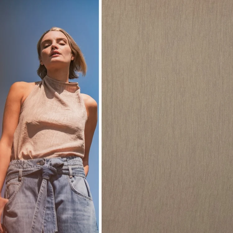 Blusenstoff Lyocell Crepe Fibre Mood, beige