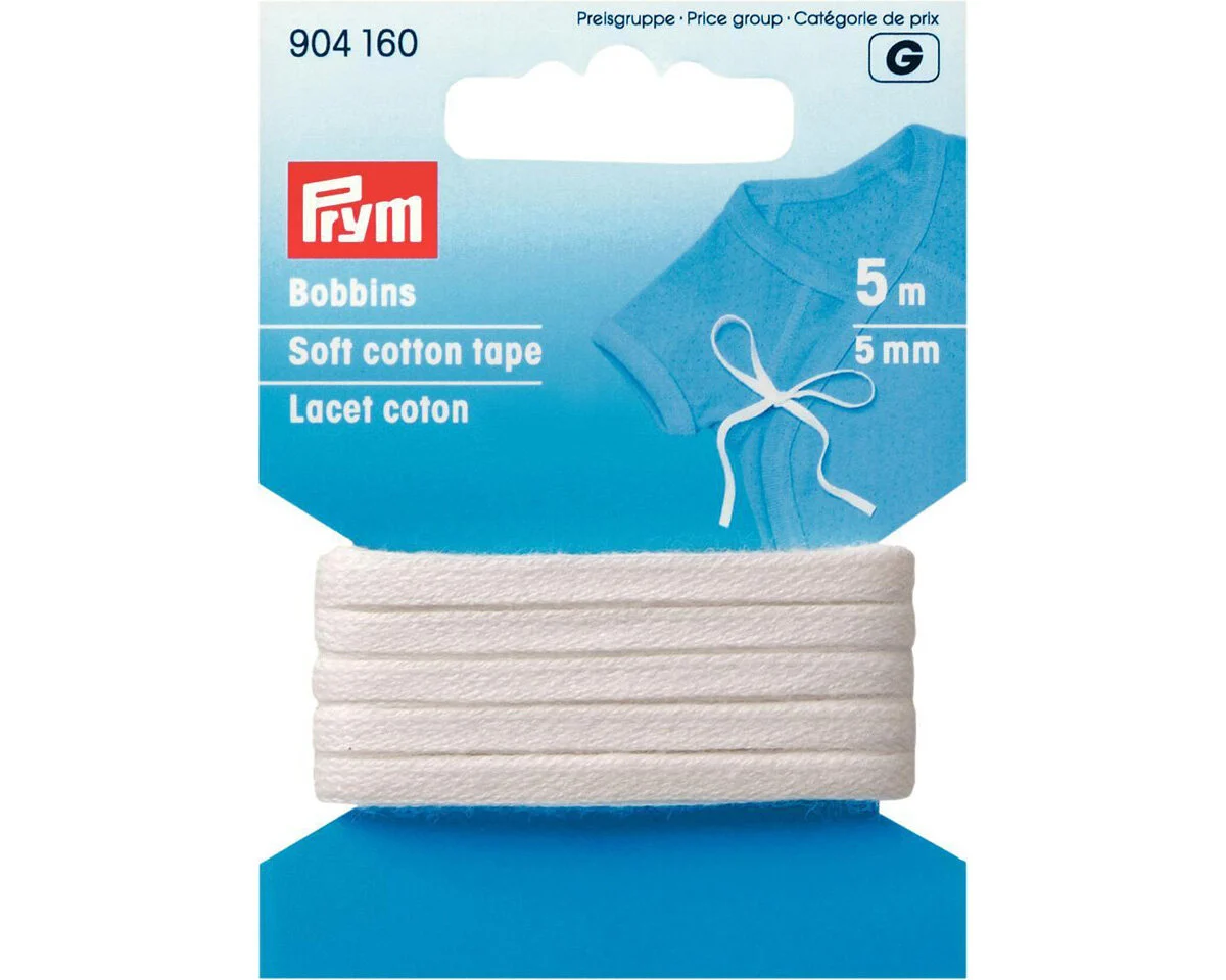Bobbin Band, Jüpchenband JUPPE, 5 m, weiß