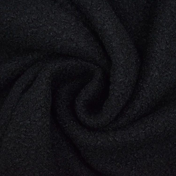 Bouclé uni, schwarz