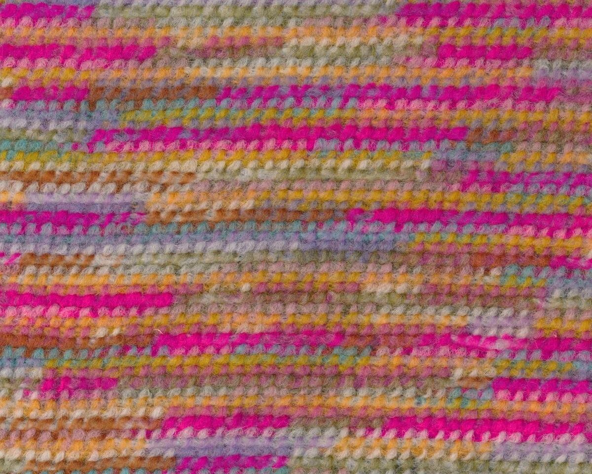 Bouclé-Strickstoff mit Schurwolle BARRE, Streifen, pink, Hilco