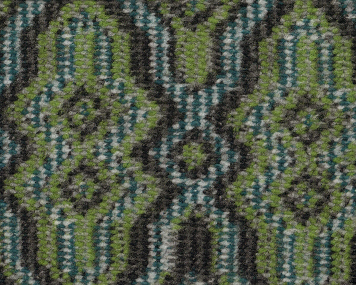 Bouclé-Wollstrickstoff KJELL, Rautenornament, hellgrün, Hilco
