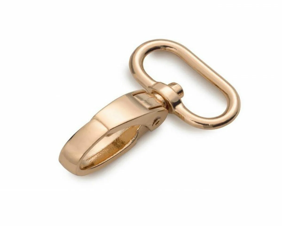 Breiter Karabinerhaken aus Metall, gold, Prym