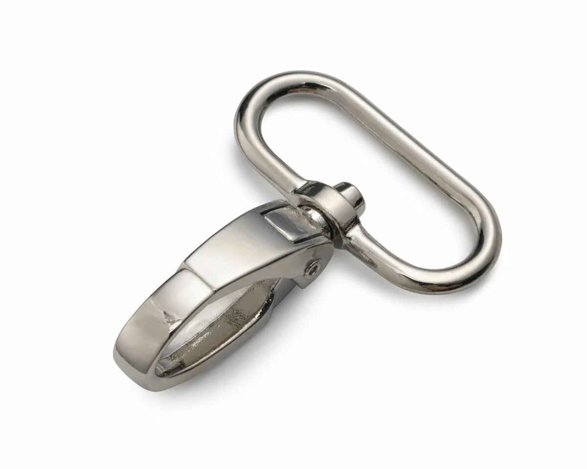 Breiter Karabinerhaken aus Metall, silber, Prym