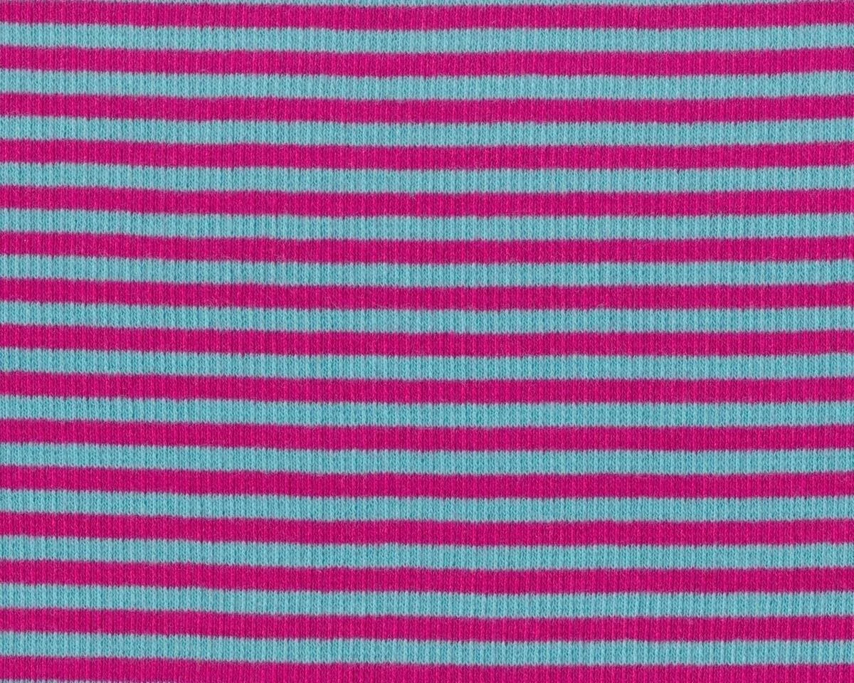 Bündchen RINGEL-SCHLAUCH, fuchsia-helles türkis