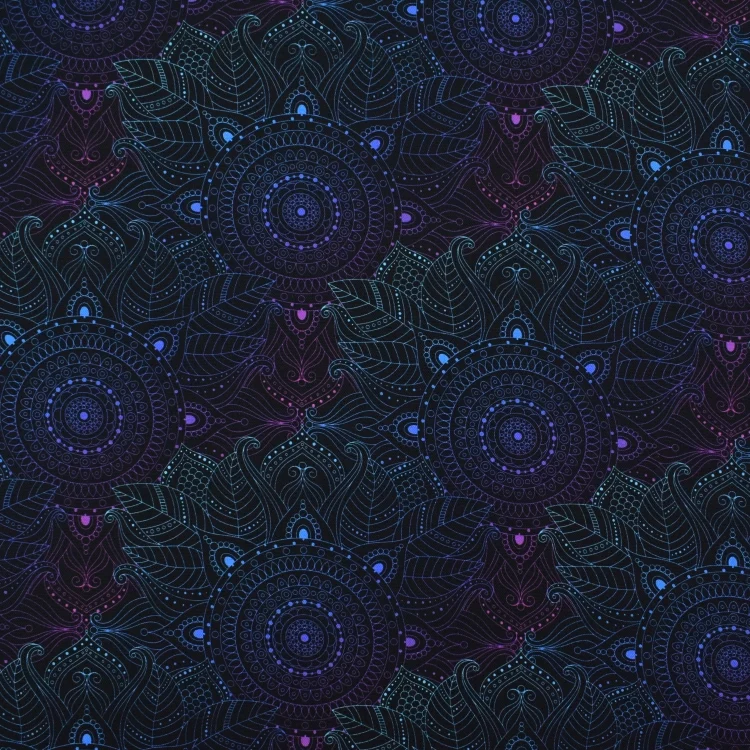 Canvas Dark Mandala, schwarz