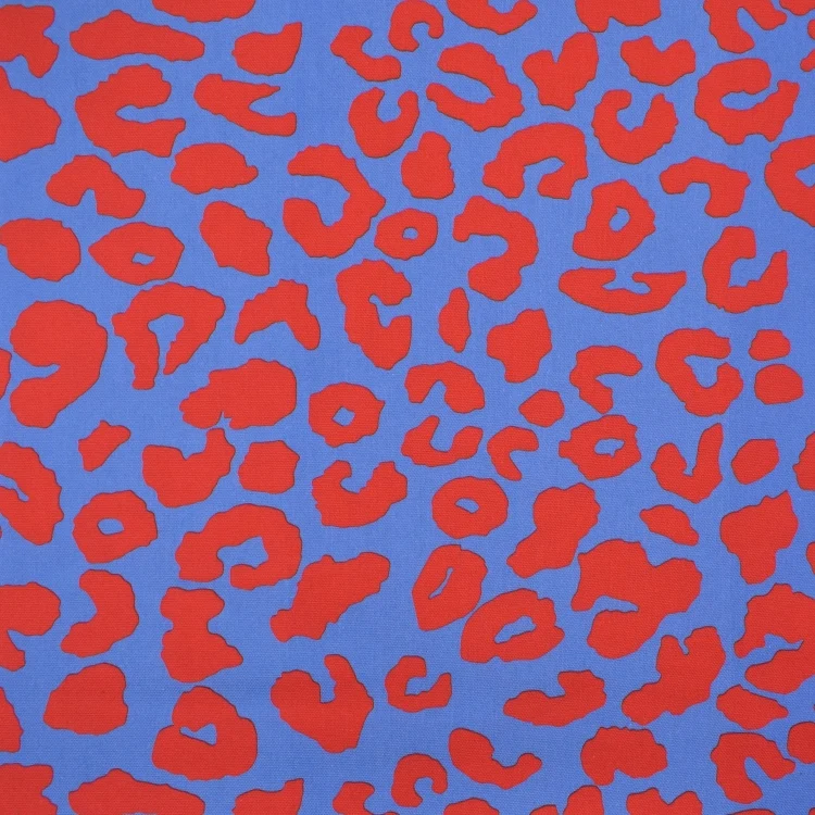 Canvas Leopard, blau