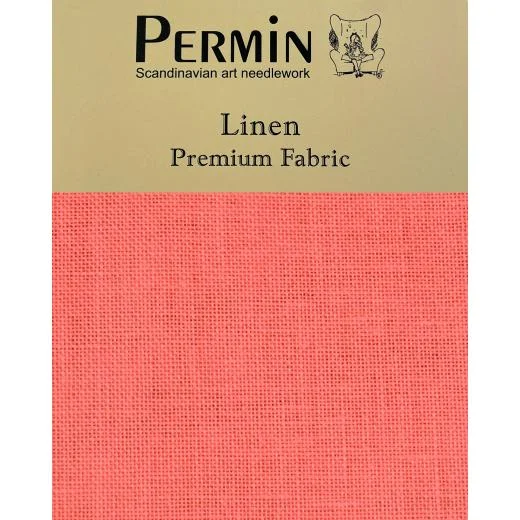 Wichelt Linen 32ct - Riviera Coral 70x50 cm