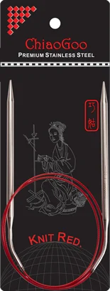 Rundstricknadel 3,00 mm - 80 cm - ChiaoGoo Knit Red Edelstahl