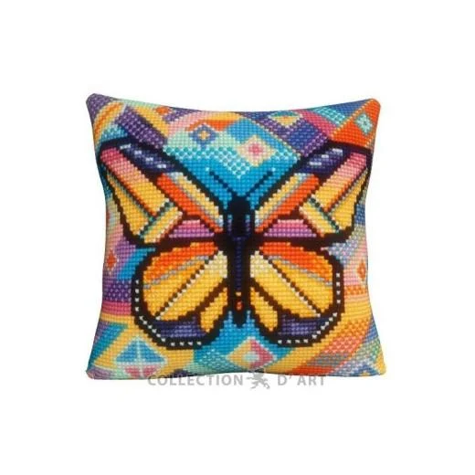 Collection d'Art - Kreuzstichkissen Butterfly Ornament