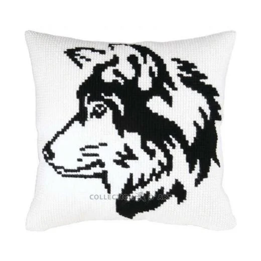 Collection d'Art - Kreuzstichkissen Dog Head