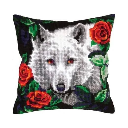 Collection d'Art - Kreuzstichkissen White Wolf