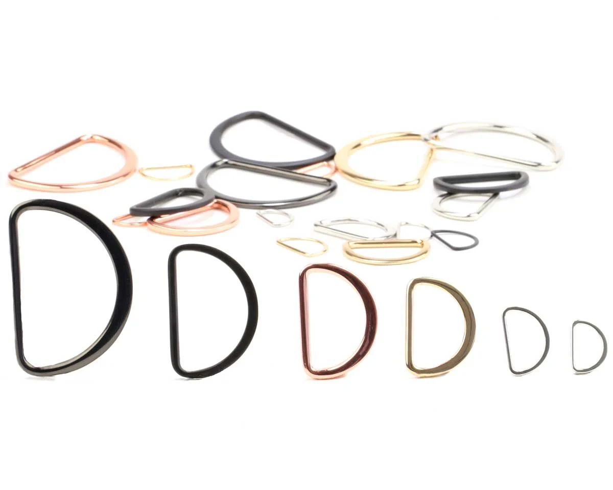 D-Ringe aus Metall ANILLO in gold, silber und schwarz