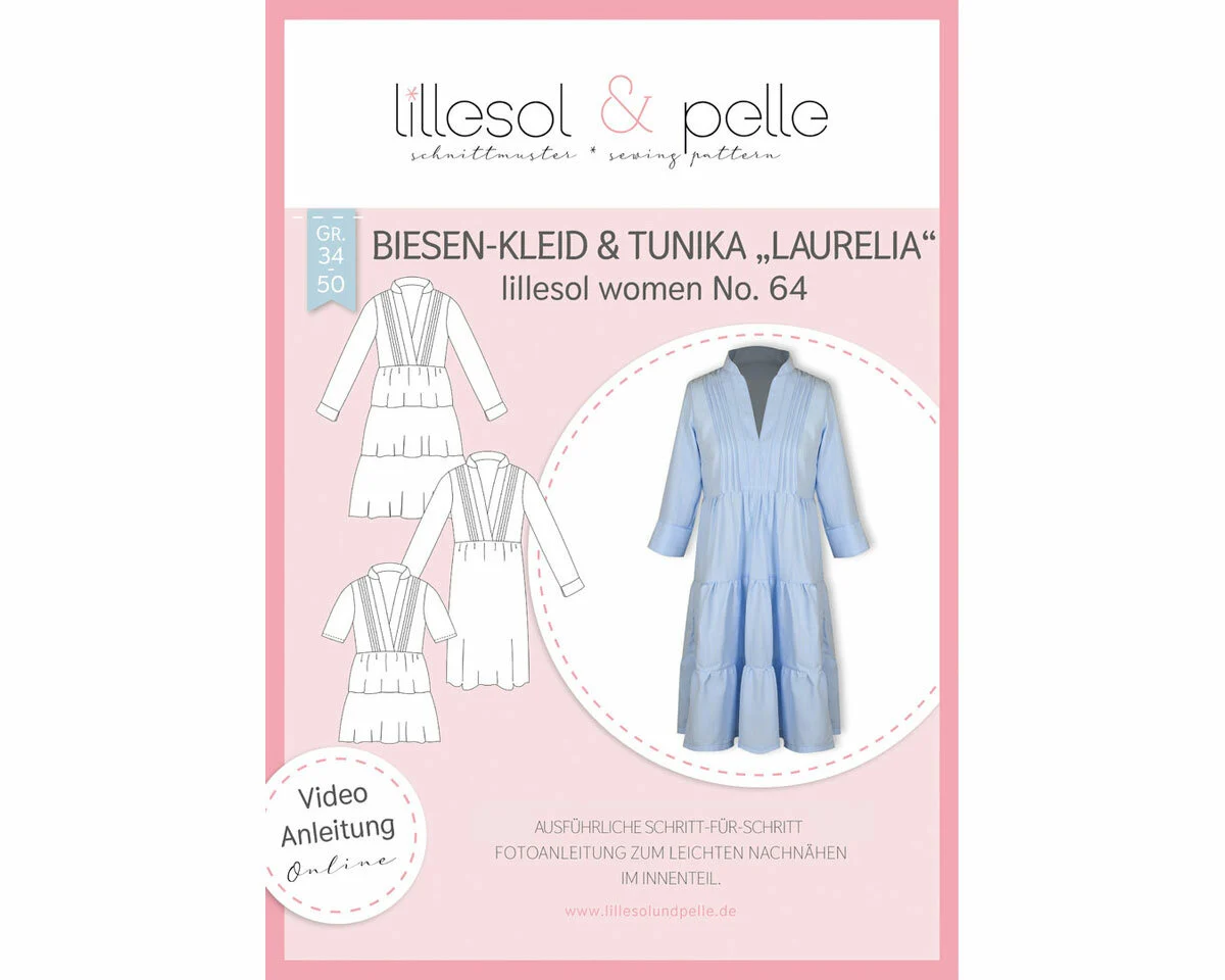 Damen-Schnittmuster Biesen-Kleid & Tunika LAURELIA, lillesol women No.64