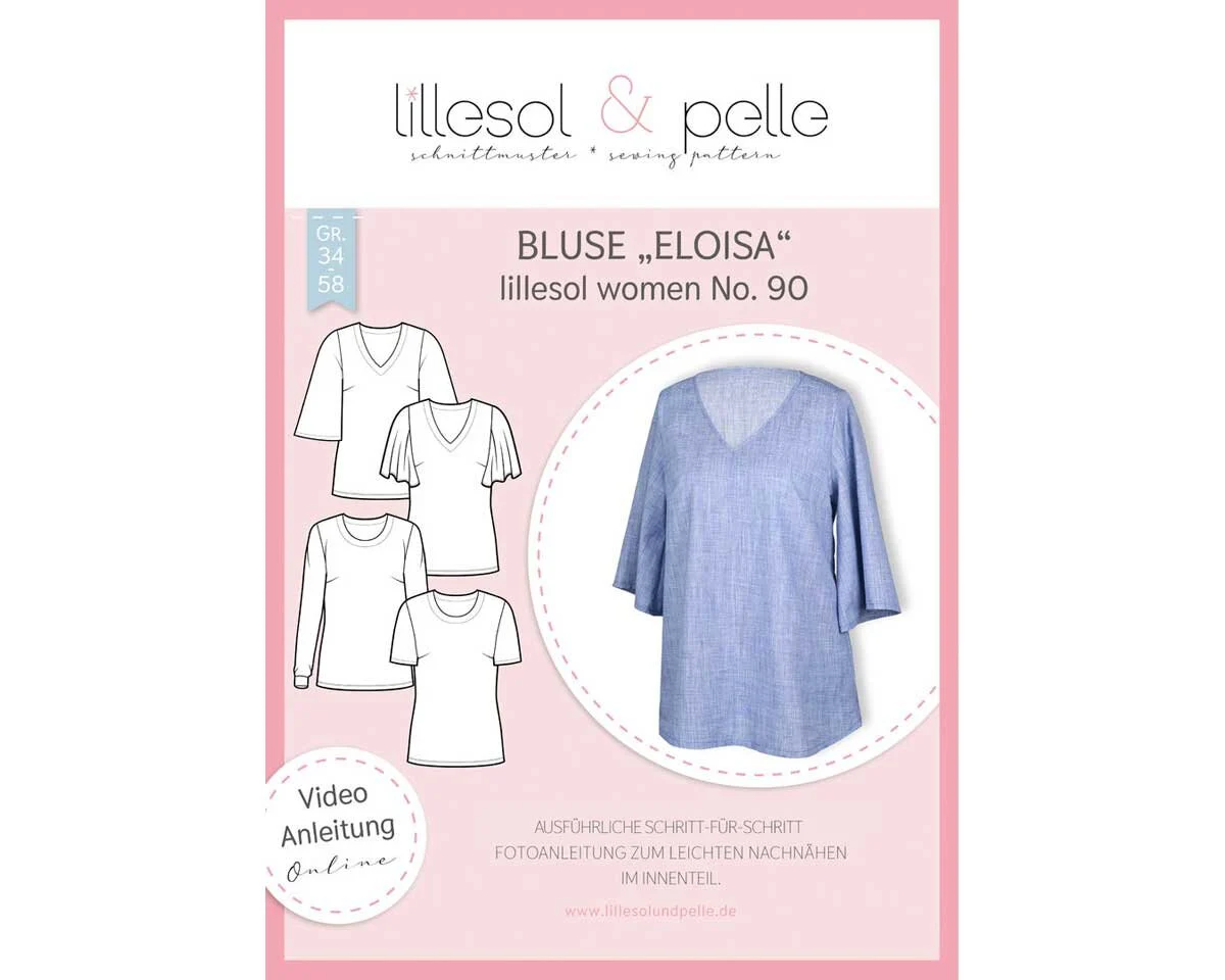 Damen-Schnittmuster Bluse ELOISA, lillesol women No.90