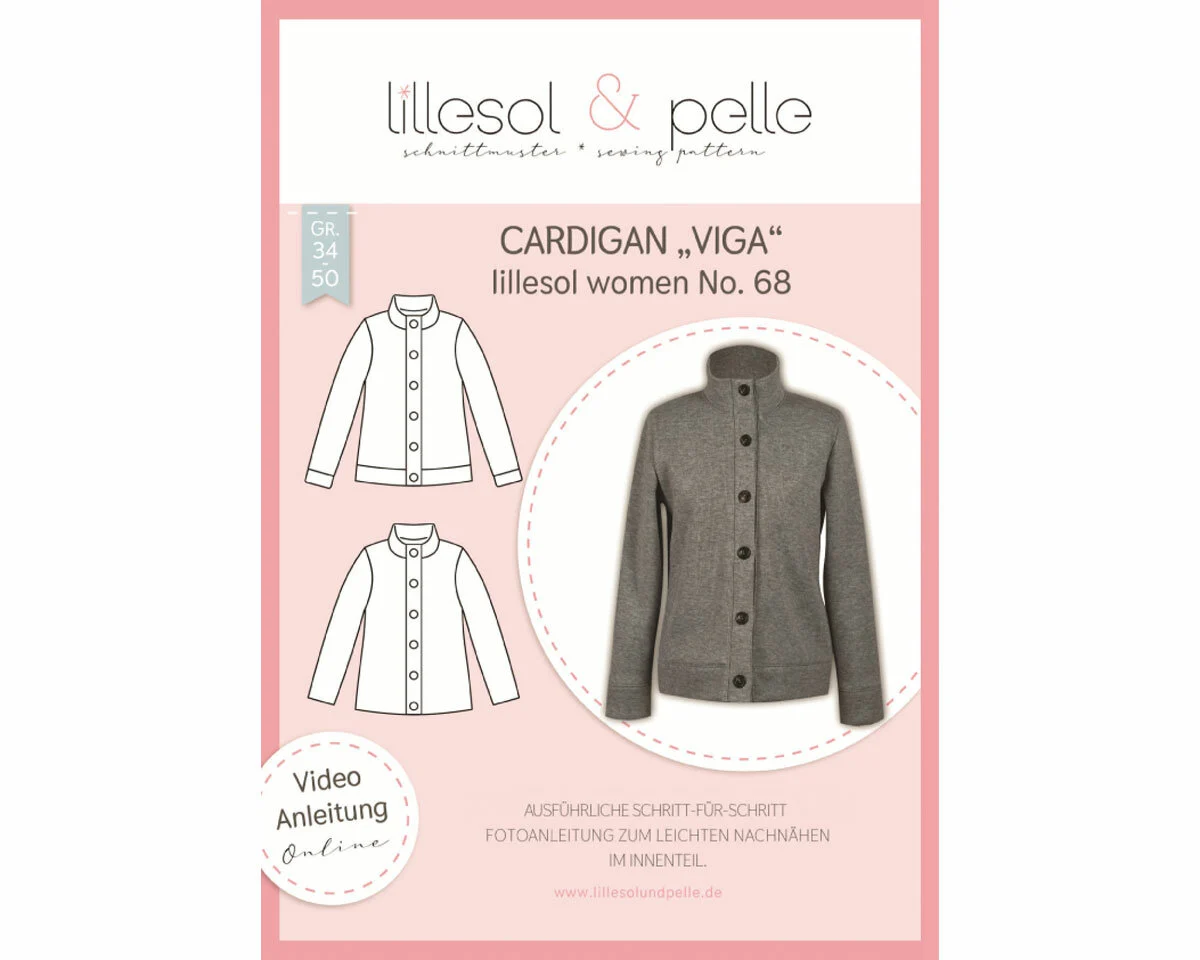 Damen-Schnittmuster Cardigan VIGA, lillesol women No.68