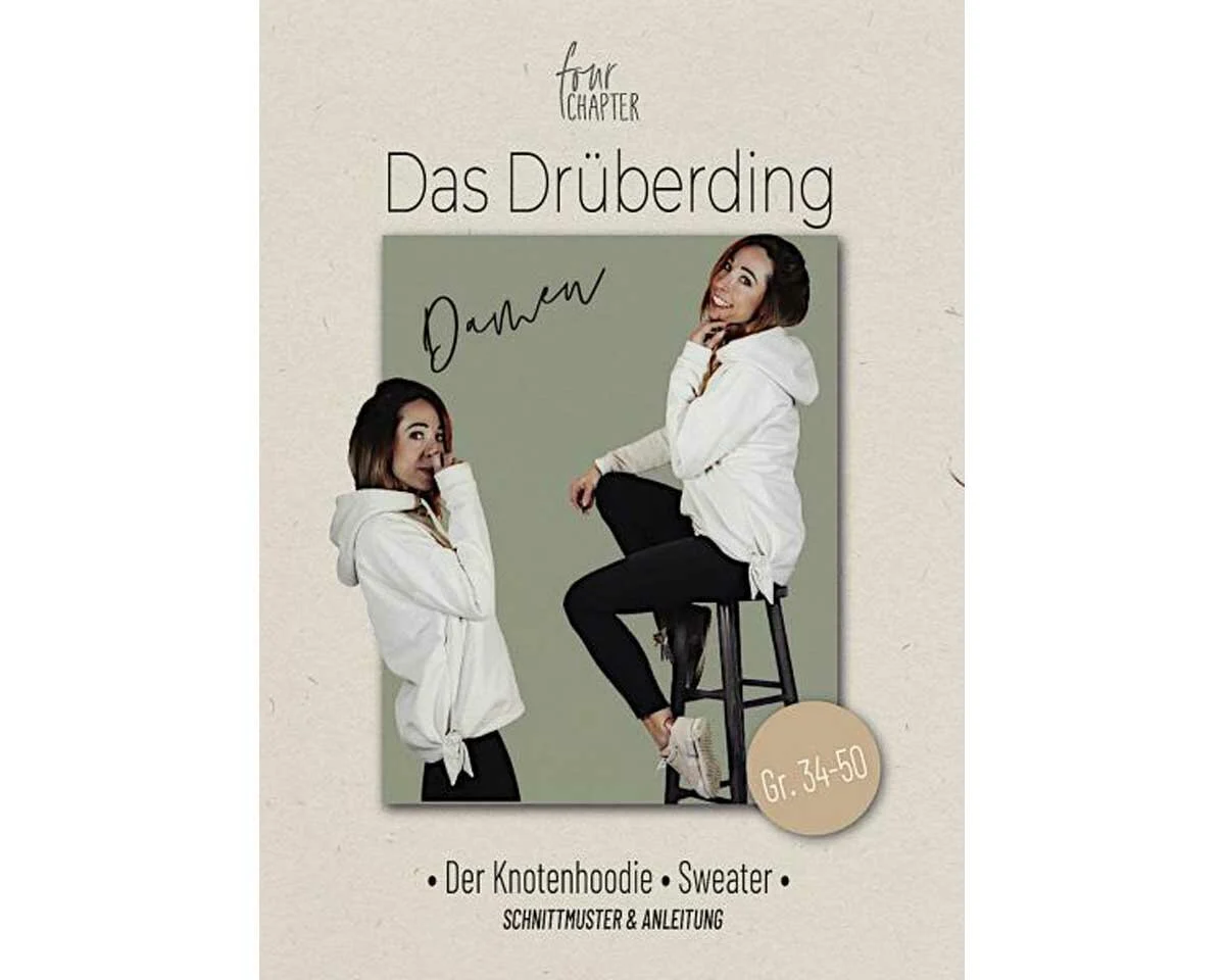 Damen-Schnittmuster DAS DRÜBERDING, Knotenhoodie, Blaubeerstern