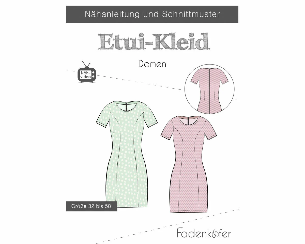 Damen-Schnittmuster ETUIKLEID, fadenkäfer