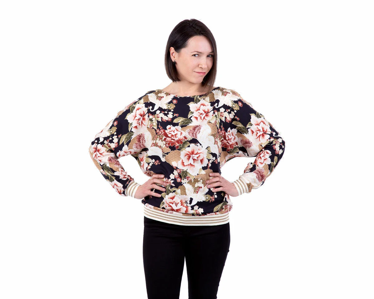 Damen-Schnittmuster Fledermaushirt JOSIE, pattydoo