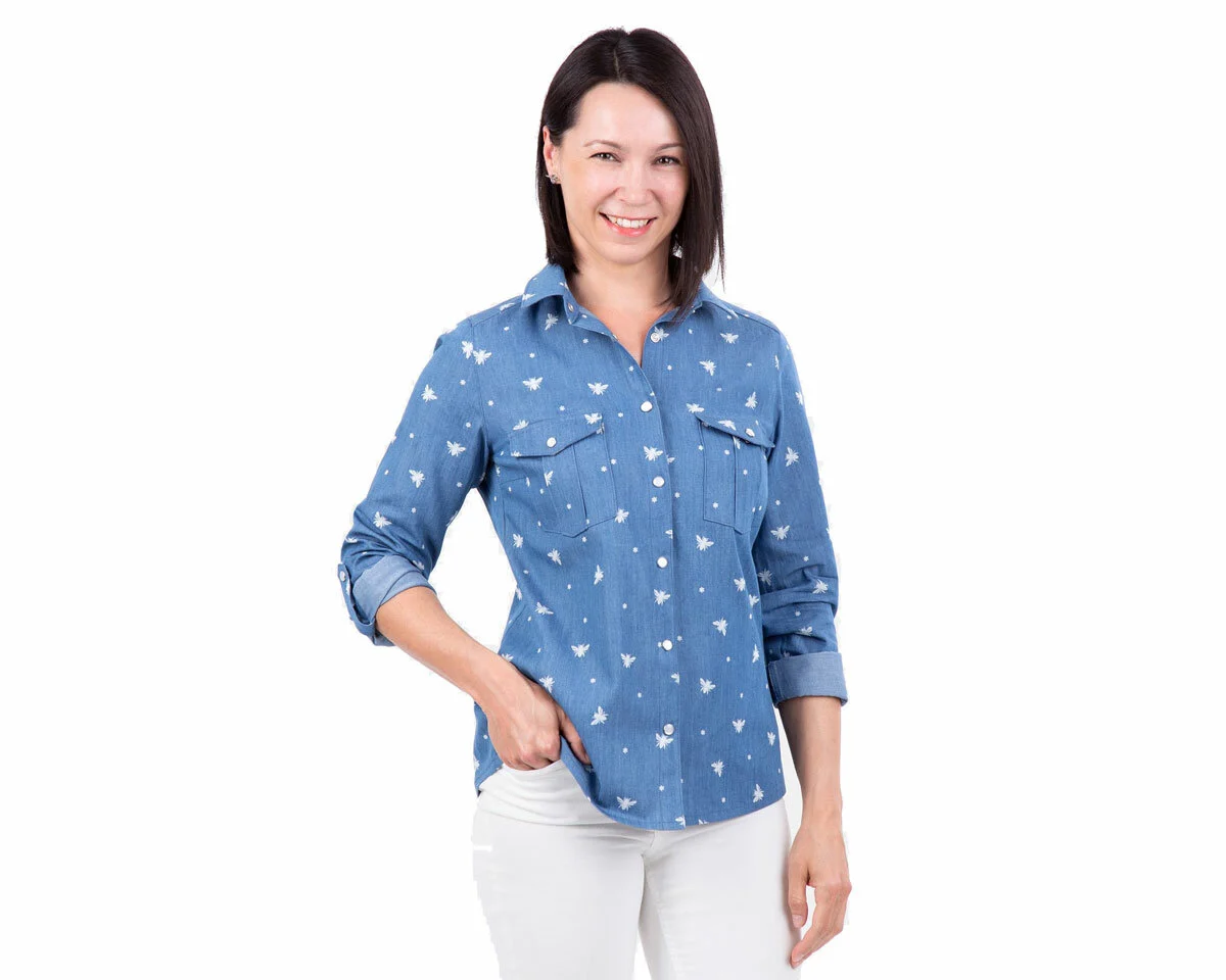 Damen-Schnittmuster Hemdbluse JULIE, pattydoo
