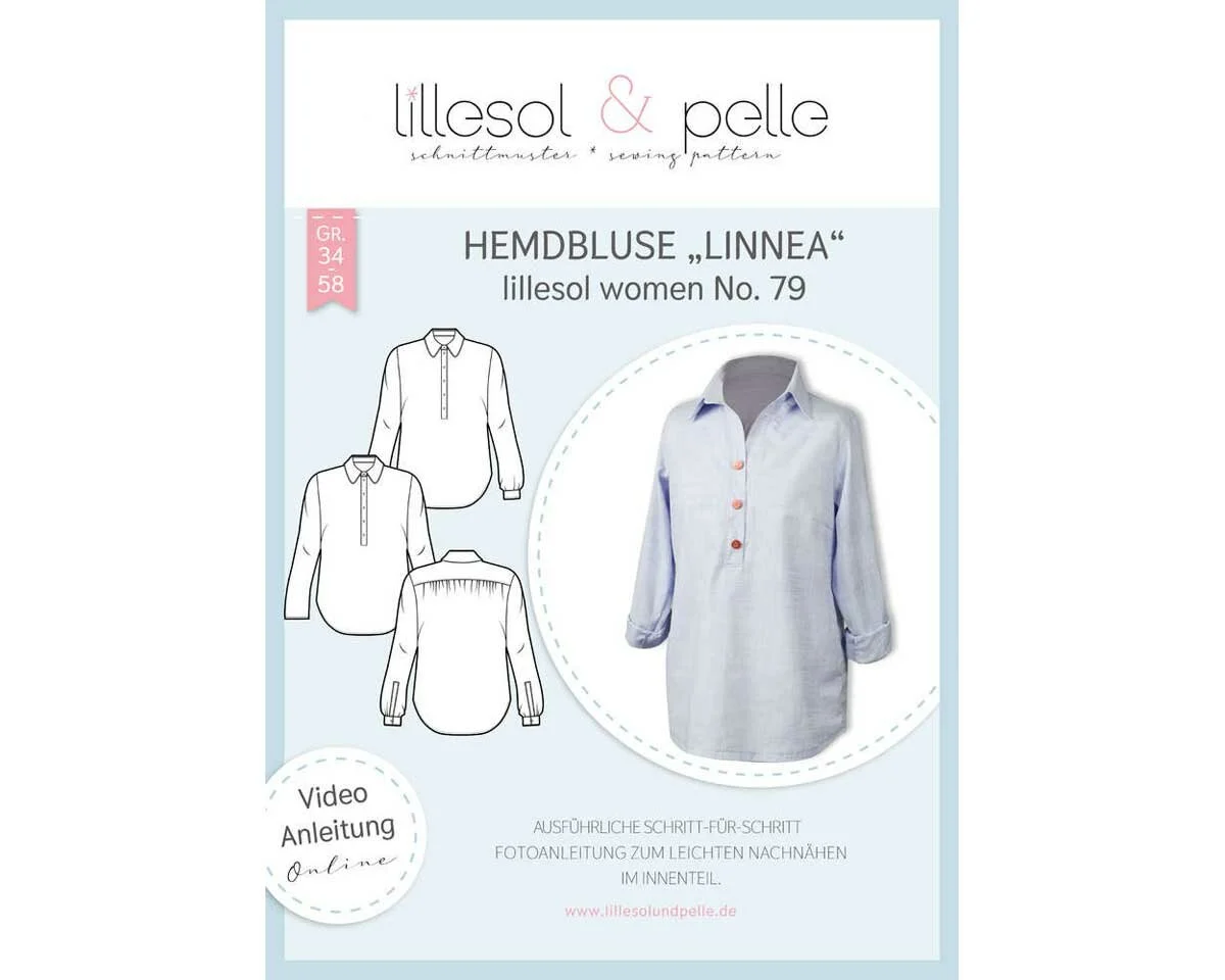 Damen-Schnittmuster Hemdbluse LINNEA, lillesol women No.79