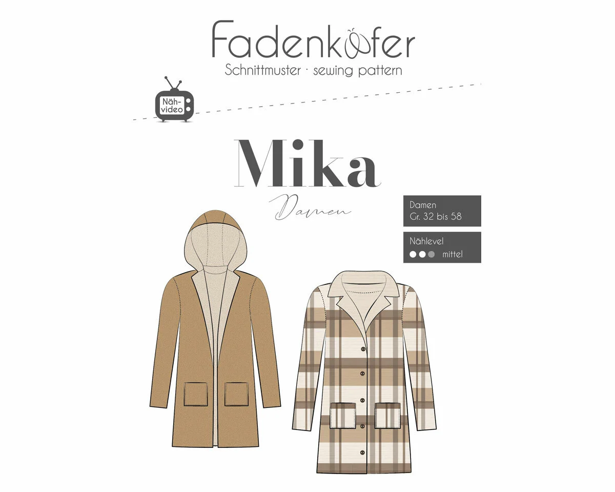 Damen-Schnittmuster Mantel MIKA, fadenkäfer