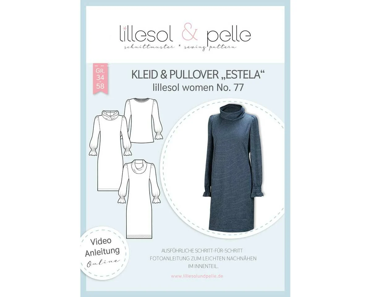 Damen-Schnittmuster Pullover & Kleid ESTELA, lillesol women No.77
