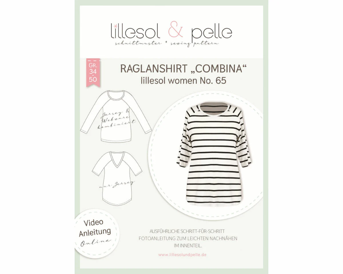 Damen-Schnittmuster Raglanshirt COMBINA, lillesol women No.65