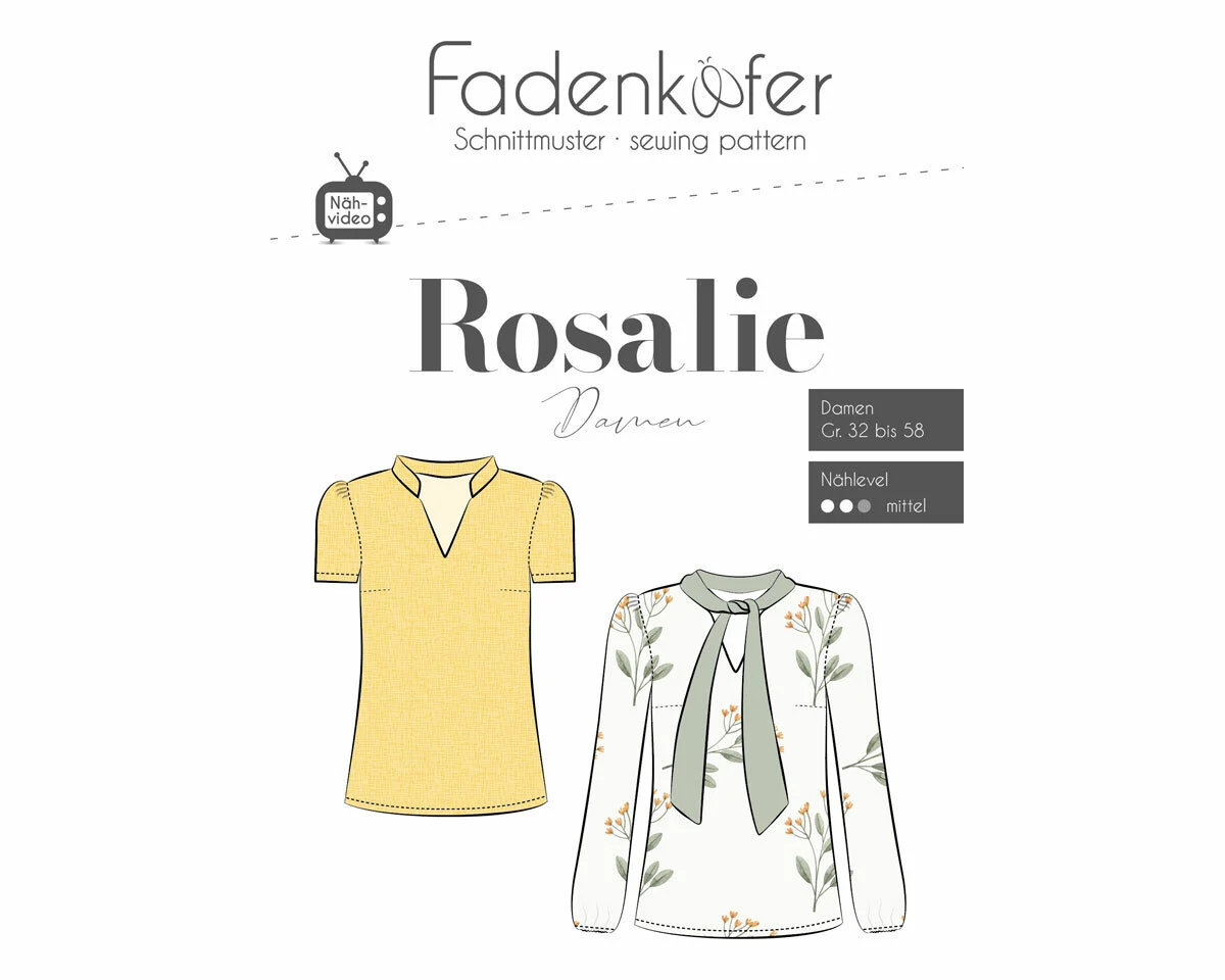 Damen-Schnittmuster Schluppenbluse ROSALIE , fadenkäfer
