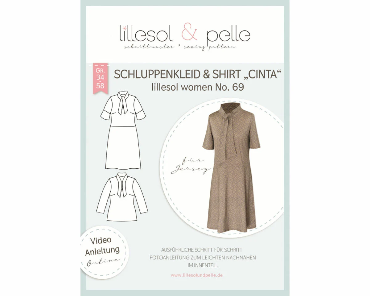 Damen-Schnittmuster Schluppenkleid & -shirt, lillesol women No.69