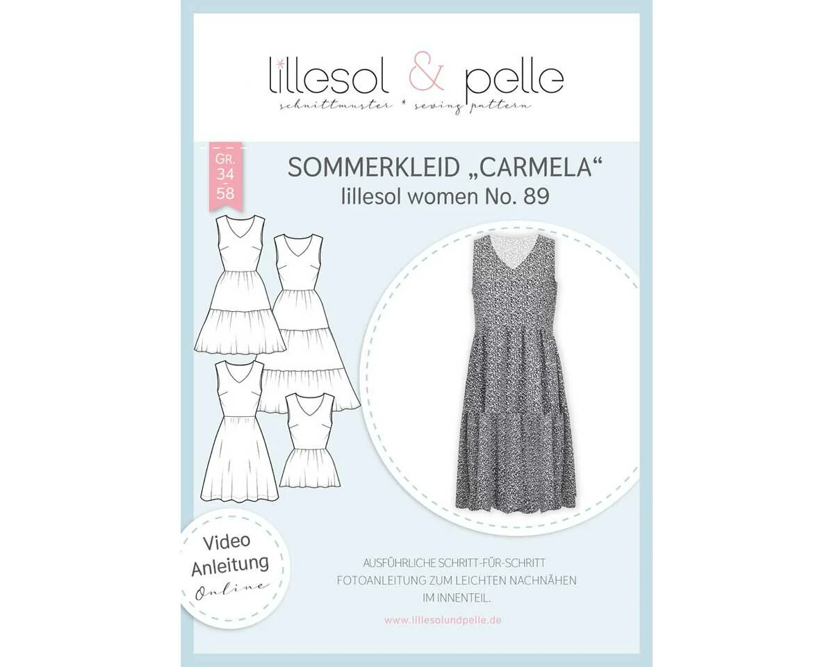 Damen-Schnittmuster Sommerkleid CARMELA, lillesol women No.89