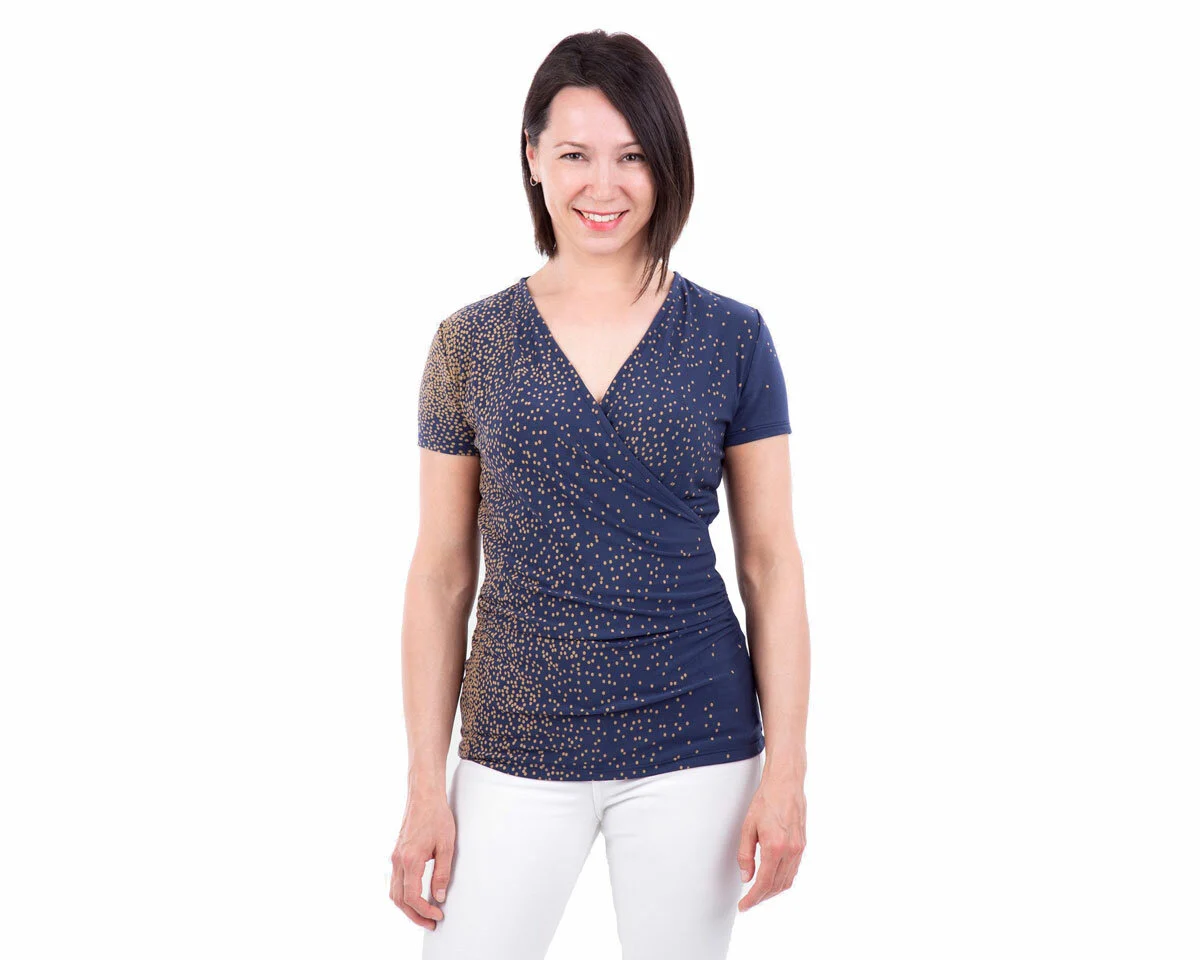 Damen-Schnittmuster Wickelshirt JESSY, pattydoo