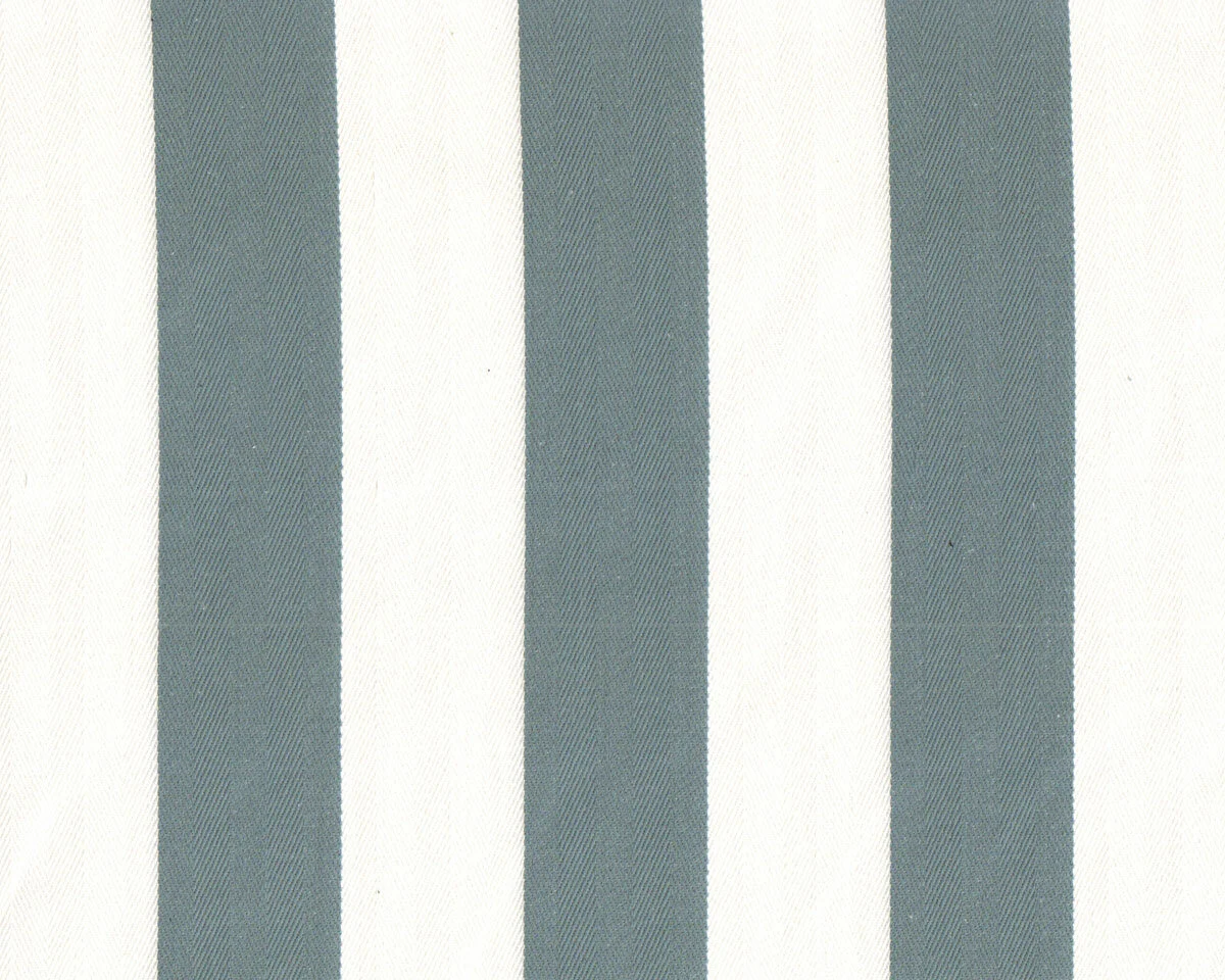 Dekostoff, Canvas EDGEWORTH, Blockstreifen Fischgrat, taubenblau-weiß, Clarke & Clarke