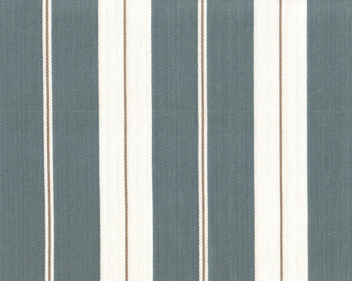 Dekostoff, Canvas EDGEWORTH, Fischgrat-Blockstreifen, jeansblau, Clarke & Clarke