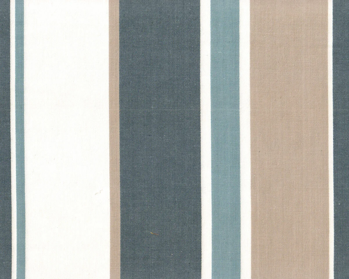 Dekostoff, Canvas EDGEWORTH, Streifen-Rapport, jeansblau, Clarke & Clarke