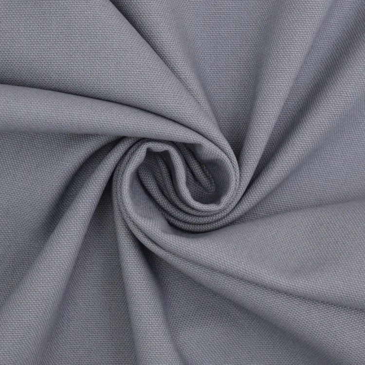Dekostoff Canvas Stoff uni, grau
