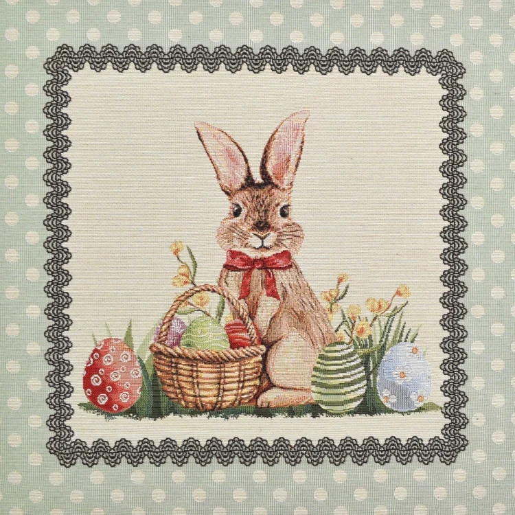 Dekostoff Gobelinstoff Osterhase Panel, 46 x 46 cm