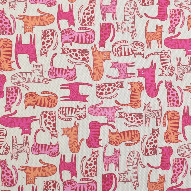 Dekostoff Halbpanama Cat Wildlife Art