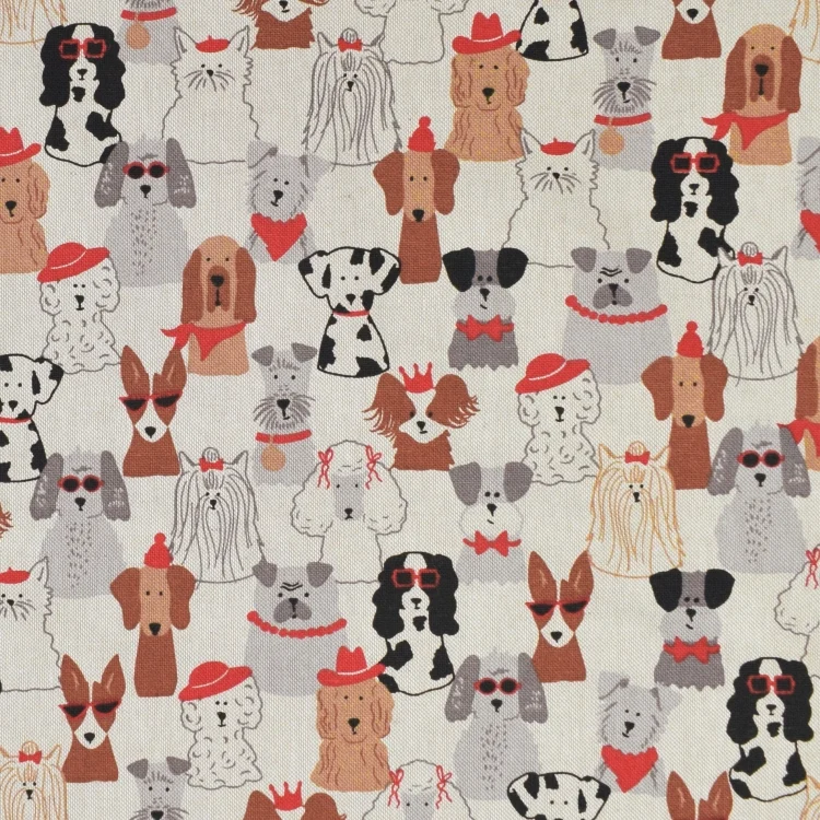 Dekostoff Halbpanama Hunde