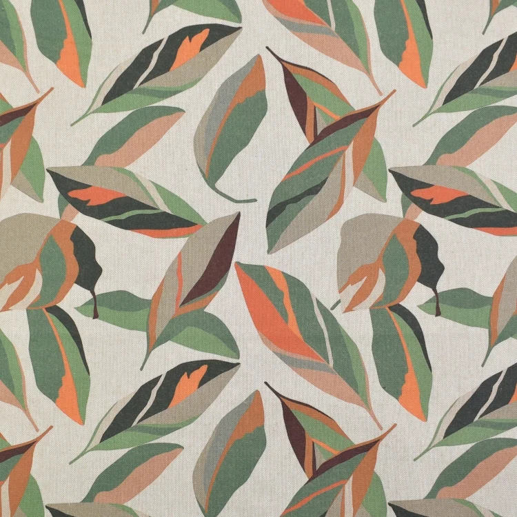 Dekostoff Halbpanama Leaves, beige