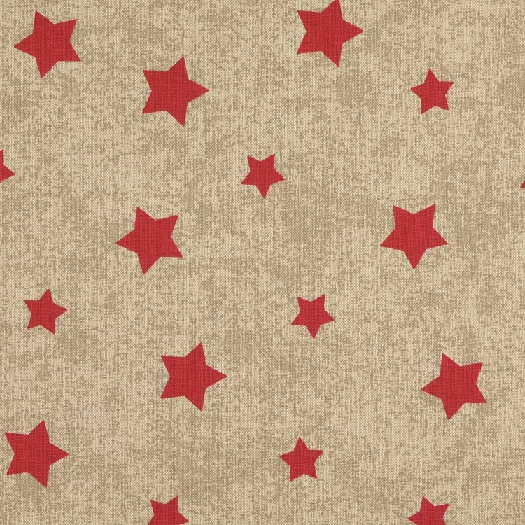 Dekostoff Halbpanama Sterne, beige