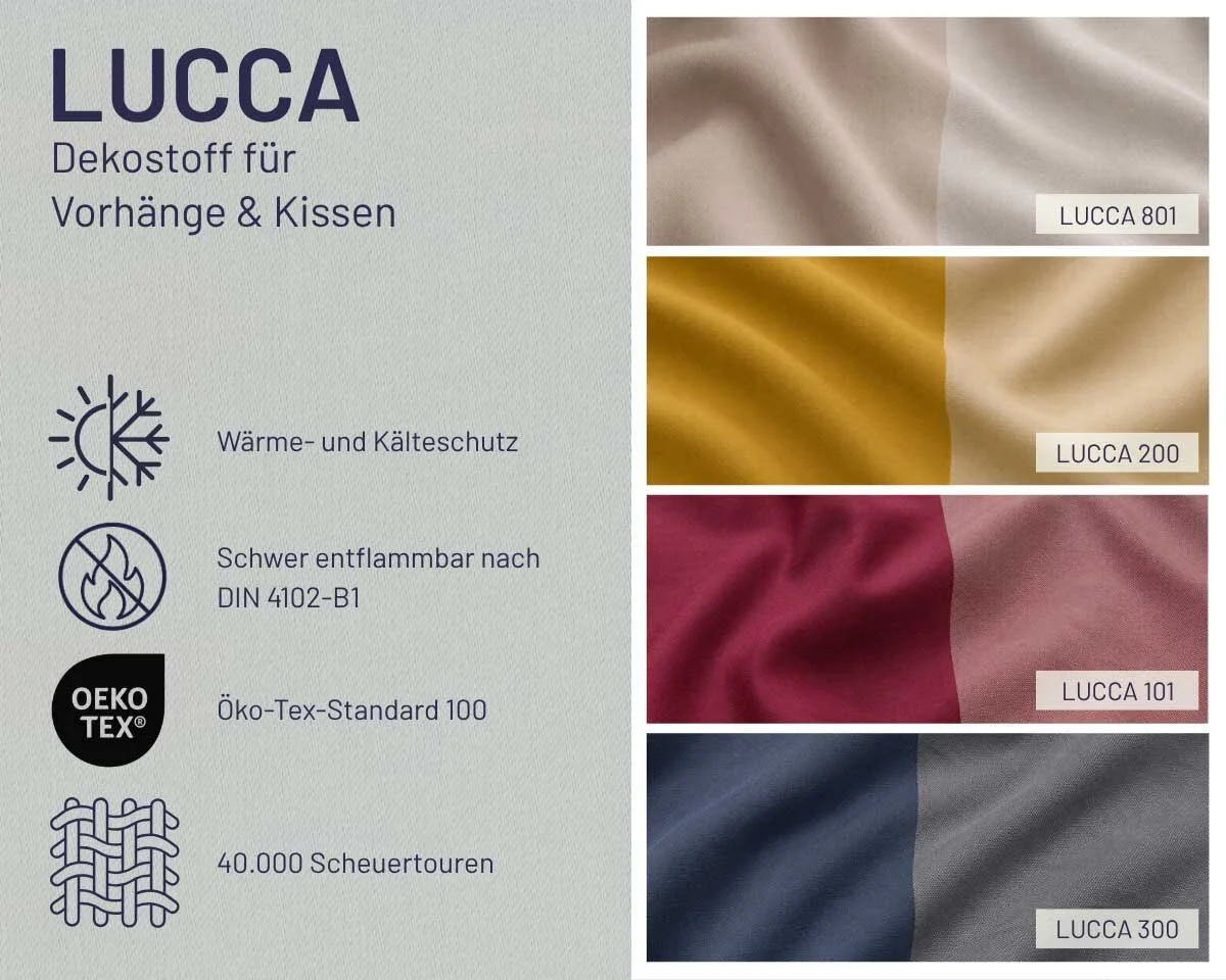 Dekostoff LUCCA aus Jacquardgewebe, Streifen, Saum & Viebahn
