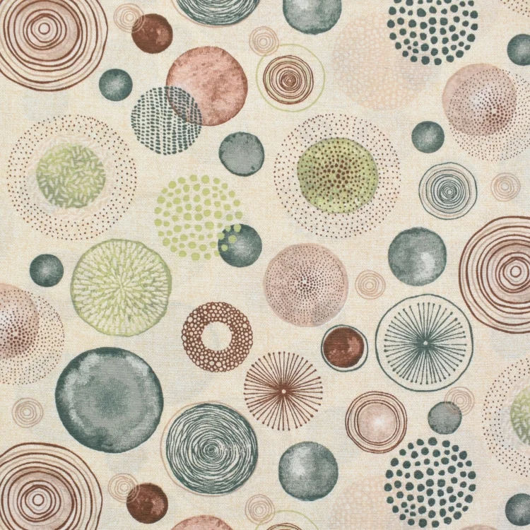 Dekostoff Ottoman Circles, beige