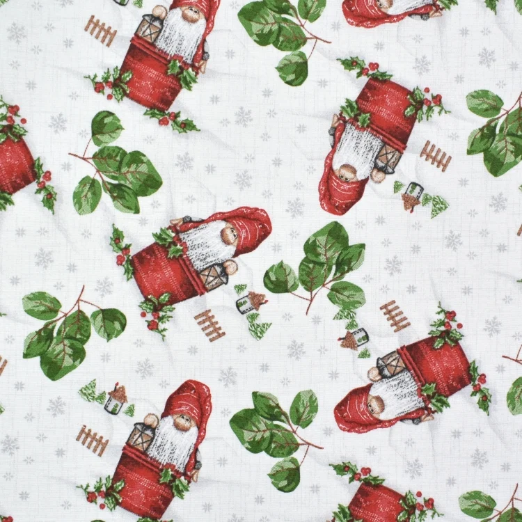 Dekostoff Ottoman Sweet Gnomes, wollweiß