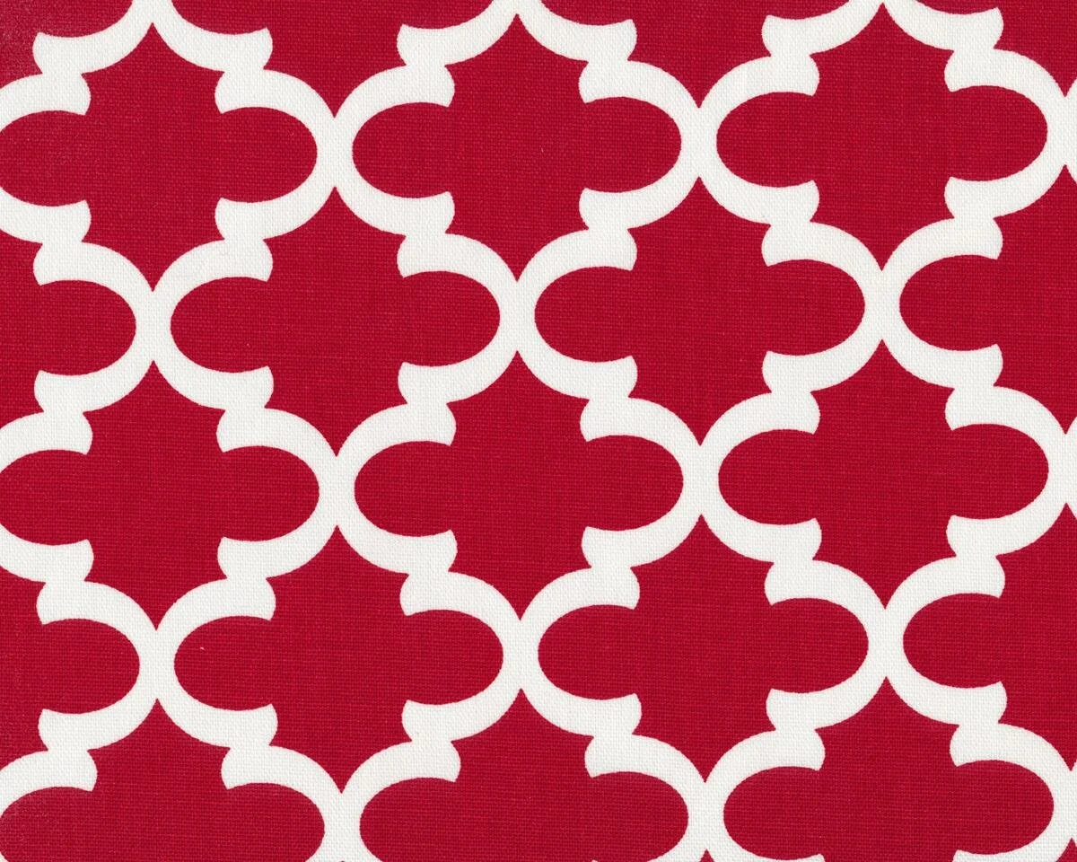 Dekostoff PREMIER PRINTS, Ornament-Gitter, rot