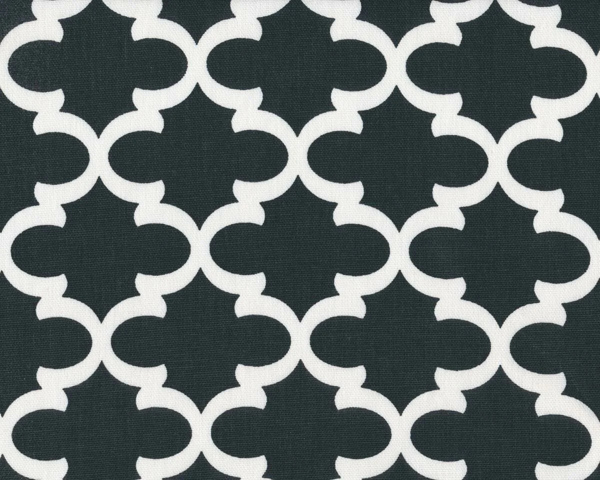 Dekostoff PREMIER PRINTS, Ornament-Gitter, schwarz