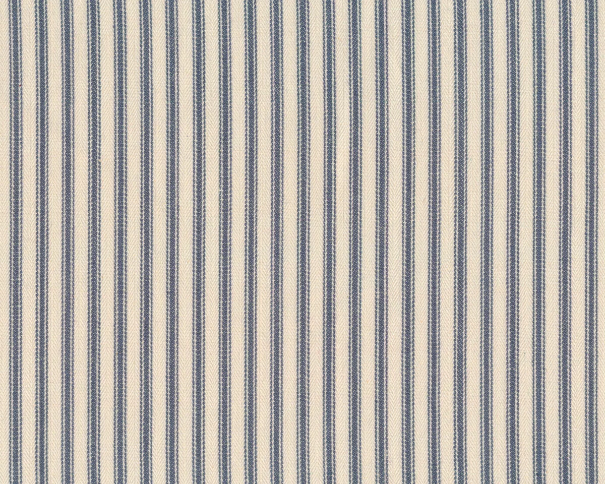 Dekostoff TICKING STRIPES, Fischgrat-Streifen, jeansblau, Clarke & Clarke