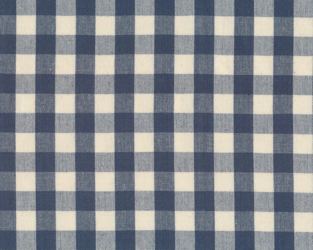 Dekostoff TICKING STRIPES, Karomuster, jeansblau, Clarke & Clarke