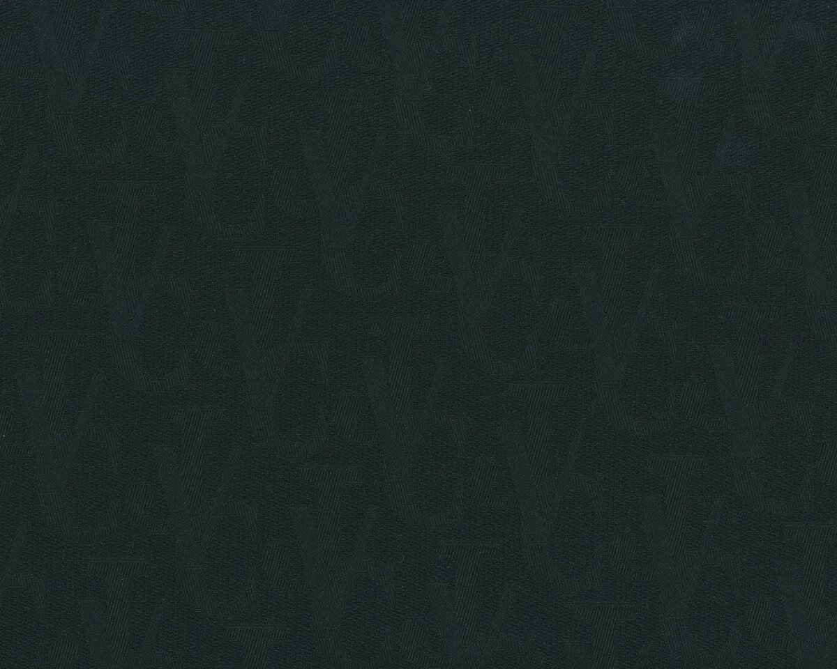 Designer-Stoff, robuster Taschenstoff aus Italien JUSTCAVALLI, Schrift, schwarz